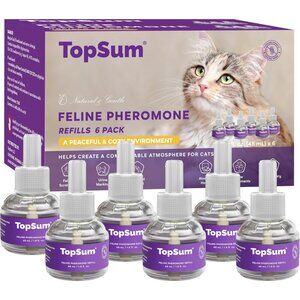 6 Topsum Feline Pheromone Diffuser Refills Natural Gentle Calming Solution Cats